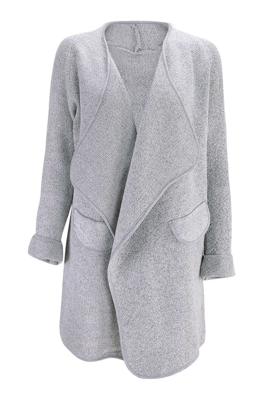 Iyasson Women's Open Front Shawl Collar Blend Coat