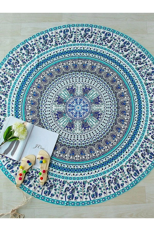 Tribal Print Round Beach Blanket