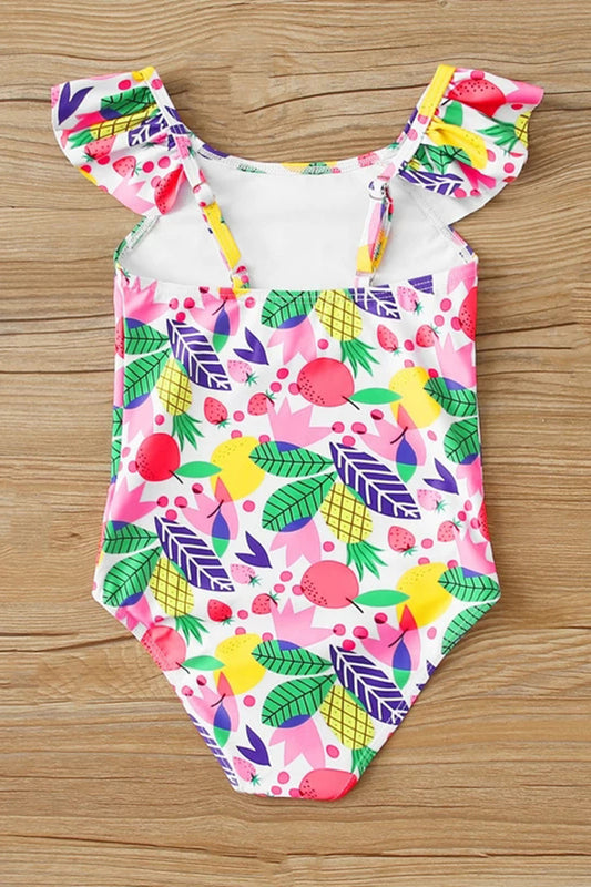 Toddler Girls Fruit & Plant Ruffle One Piece Swimwear