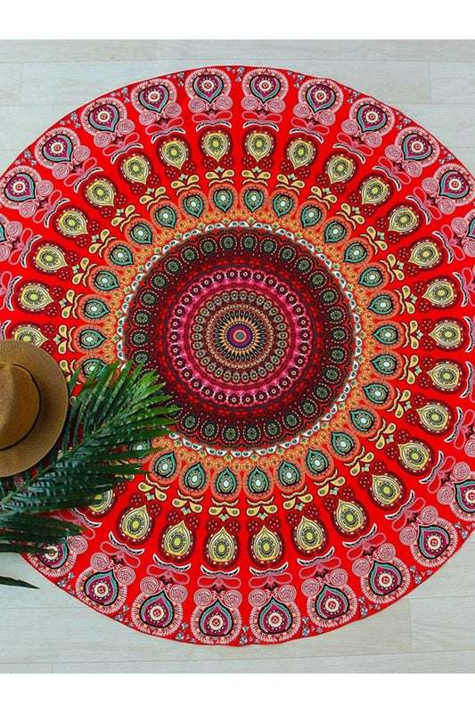 Tribal Print Round Beach Blanket