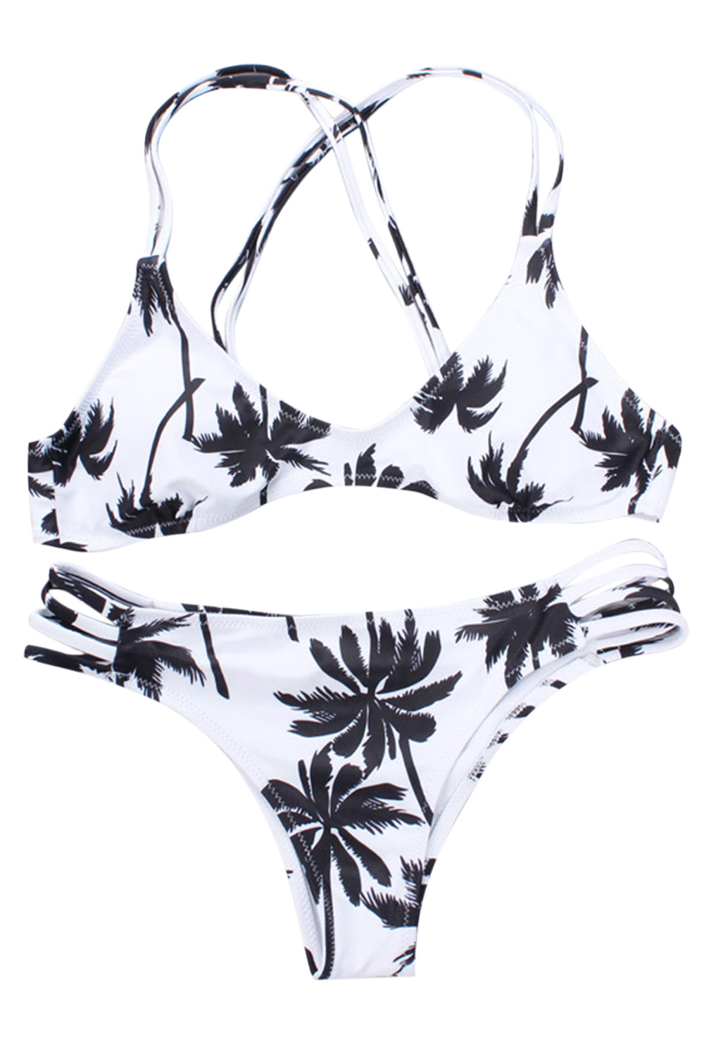 Iyasson Coconut Tree Printing Bikini Set